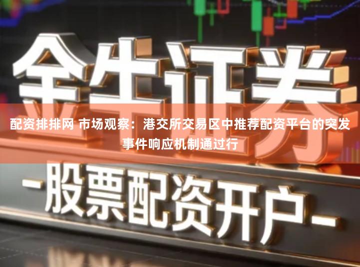 配资排排网 市场观察：港交所交易区中推荐配资平台的突发事件响应机制通过行