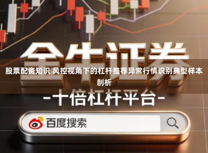 股票配资知识 风控视角下的杠杆推荐异常行情识别典型样本剖析